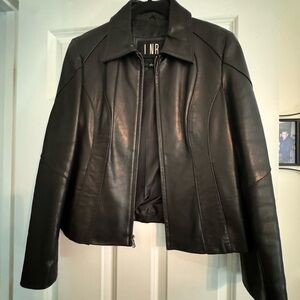 Women’s L LNR by La Novelle Renaissance black leather jacket